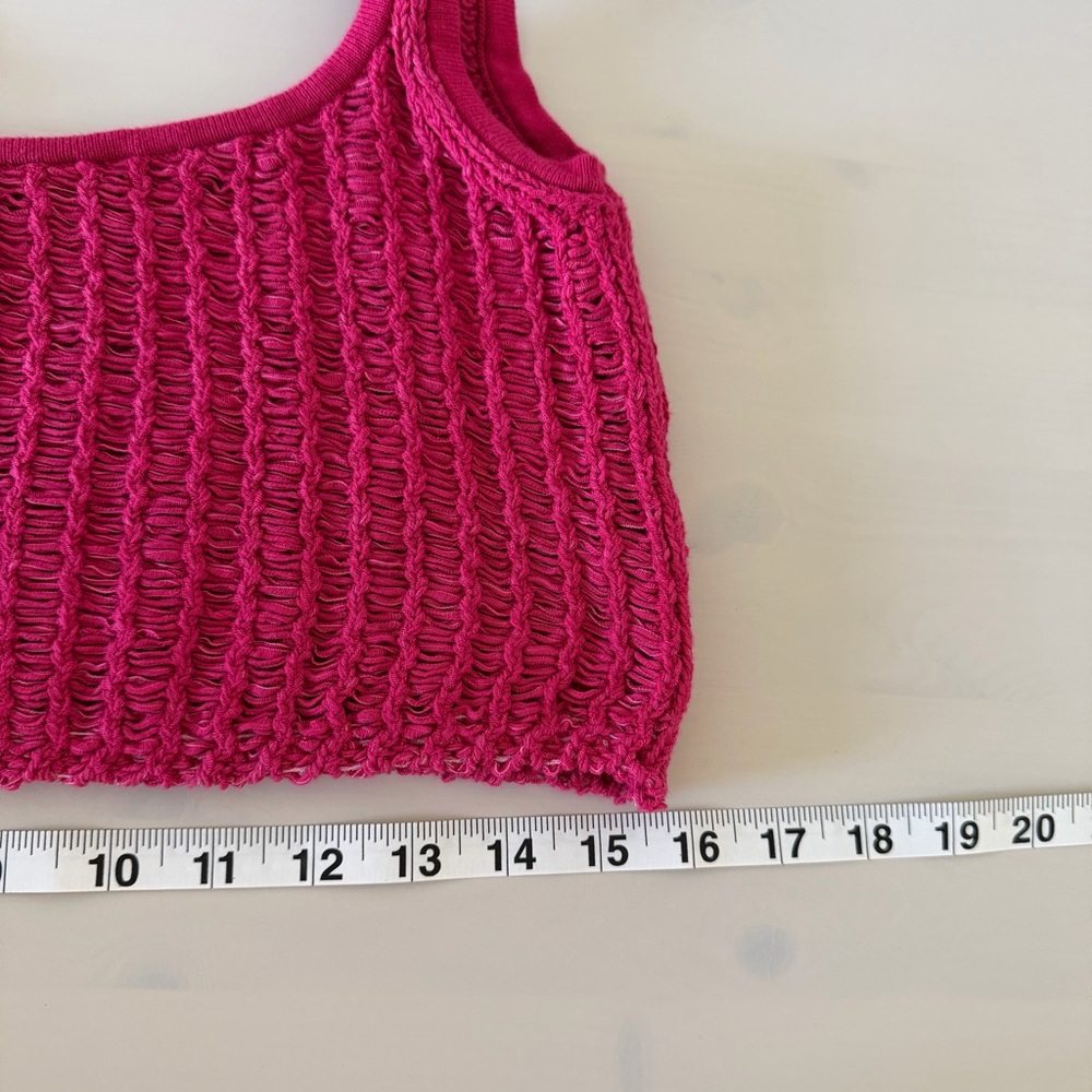 Free People 2 piece Crop Tank and Midi Skirt Sweater set Pink Size XL NWOT - Picture 9 of 12